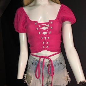 SEXY Pink Crop Top